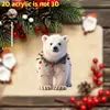 Colgante Navideño de Cachorro y Animales Pequeños Serie Transfronteriza Colgante Decorativo Acrílico 2D Adorno para Espejo Retrovisor de Coche