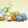 Yiming Xianyuan Hipopótamo de Madera Pintado a Mano Tortuga Animales Adornos Decoración del Hogar Festivo Regalos Creativos
