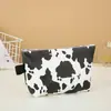 Bolsa Tote Impermeable Estampado de Vaca Bolsa de Maquillaje Celebridad de Internet Portátil Bolsa para Cuidado de la Piel Artículos de Tocador Bolsa de Almacenamiento Impermeable Creativa para Viaje