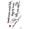 Adesivos de tatuagem pequenos e frescos adesivos de tatuagem de letra de texto adesivos de tatuagem de letra inglesa de moda adesivos de tatuagem à prova d'água
