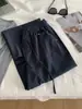 Calça Jeans Larga Casual e Relaxada com Cordão Macio para Mulheres, Estilo Coreano de Outono, Solta, Emagrecimento, Versátil, Comprimento Total, Calça Casual