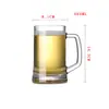 Jingxiang vaso de agua de vidrio transparente gran capacidad para el hogar resistente al calor engrosado taza de té con asa Cerveza Cerveza Cerveza Taza Casa de té Bar
