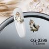 Nail Art Jóias Zircon Golden Flash Pingente Nail Art Jóias Love Bow Decoração de Cadeia Longa G0393