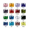 3X5~10X12Mm 5A Rectangular Facetado Circonita Colección Wuzhou Piedra Preciosa Sintética Mayorista Piedras Sueltas DIY