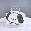 Bolsa de Papel Kraft Grueso Personalizada Lista para Usar Empaque para Negocio de Té de Leche Bolsa para Llevar Bolsa de Empaque Publicitaria Logo Personalizado
