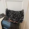 Bolso de Hombro de Lentejuelas 2025 Nuevo Estilo Casual y Elegante Elegante Ins Simple Crossbody Baguette de Gran Capacidad Bolso de Mujer