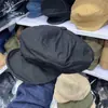 Gorra octogonal con visera versión grande nube japonesa estilo coreano para mujer, casual artístico, simple, combinable, sombrero de repartidor para primavera y verano, moda