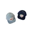 Boné de Baseball Infantil Lavado em Jeans Estilo Coreano 2026 com Aba Macia e Letras Bordadas para Meninos e Meninas na Primavera