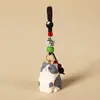 Llavero colgante de talla de madera hecha a mano para llaves de coche de gato, colgante para mochila escolar de mascota linda femenina, regalo para novias, venta al por mayor