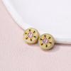 Tradicional Dorado Gota de Aceite Símbolo de Fortuna Flor de la Paz Espaciadores Cuentas Accesorios Trébol de Cuatro Hojas Pulsera DIY Materiales para Joyería Fabricante Mayorista