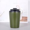 Taza de café de acero inoxidable 304 transfronteriza, termo simple de doble capa, taza portátil para automóvil, taza práctica para oficina y negocios.