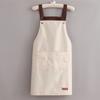 Delantal de cocina nuevo impermeable y a prueba de aceite uniforme de trabajo catering para mujer estilo coreano peto delgado para hombre con logo estampado
