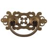 Manija de Flor Hueca Muebles Antiguos Europeos Cobre Puro Cajón de Latón Ming y Qing Manija de Puerta de Gabinete Clásica
