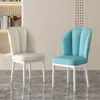 Cadeira de jantar cor creme mesa de jantar minimalista moderna e cadeiras café comercial negociação casa cadeira casual macia estofada com encosto alto