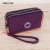 Carteira de Celular com Zíper de Três Camadas Clutch Leve à Prova d'Água Mini Bolsa Pequena Chave Bolsa de Dinheiro para Mamãe