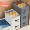Caixa organizadora multifuncional de tecido Oxford para roupas - perfeita para organizar peças de vestuário domésticas em gavetas.