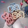 Princesa fofa e doce em fuga grampo de laço grampo de gato oco coque na nuca de menina prendedor de tubarão