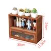 Gabinete de Almacenamiento de Tazas Estante de Exhibición de Cosméticos de Escritorio Caja de Almacenamiento de Madera Maciza Japonesa Almacenamiento Multiescenario de Productos para el Cuidado de la Piel