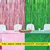 Decoraciones de Fiesta de Bruja Malvada Cortina de Lluvia Montaje de Tema de Cumpleaños Malvado Cortina de Lluvia Rosa y Verde Mantel