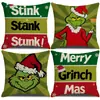 Capas de almofada de Natal outono e inverno transfronteiriças, capas de almofada de sofá, almofadas decorativas de linho estampadas, atmosfera de Natal no atacado