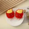 Muñeca Colgante de Peluche de Dibujos Animados Broche Lindo Muñeco de Hamburguesa Papas Fritas Tostada Llavero de Pierna de Pollo Accesorios Decorativos