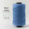 Hilo de algodón hueco de 2 mm de grosor medio para tejido DIY hecho a mano de sombreros de verano, bolsos, muñecas y hilo de perlas de hilo redondo