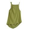 Ropa de Mujer de Comercio Exterior Verano 2025 Europeo y Americano Top Asimétrico Decorativo Plisado + Traje de Pantalón Casual Mujer E52670/69