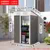 Cobertizo de herramientas para exteriores, Patio jardín, Cuarto de almacenamiento simple para patio, Cobertizo de utilidad metálico móvil