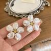 Pendientes de plata S925 con diseño de flor degradada de cristal y aguja, nuevo estilo, luz de hadas, lujo, Internet, moda de celebridades.