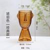 Vaso de Vidro Moderno Simples com Rosto Humano Personalizado para Sala de Estar Decorações Criativas para Bancada Flores e Plantas Verdes Hidropônicas