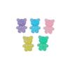 Gipsofila oso de dibujos animados diamante completo fondo plano DIY material hecho a mano para niños cuerda para el cabello pinza para el cabello accesorios de resina cadena de color