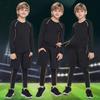 Conjunto Térmico de Ropa y Pantalones de Esquí de Invierno de Secado Rápido Europeos y Americanos para Niños, Set de Entrenamiento para Deportes al Aire Libre como Ciclismo con Forro Polar