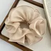 Nuevas Gomas para el Cabello de Gasa de Color Sólido con Bordes Fruncidos, Accesorio para el Cabello Simple y Versátil para Peinados de Moño