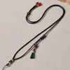 Corda para pendurar pingente de cordão encerado, corrente de suéter com pingente de jade, ornamento de jade, cristal, âmbar, cordão para pendurar pingente com fecho de segurança, ajustável