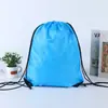 Bolsa de poliéster con cordón en blanco Evento de Maratón Publicidad Bolsa de almacenamiento deportiva Bolsa universal con cordón Lista para la venta