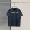 Camiseta de Algodón Nueva Temporada Fog Esenciales Calle Alta Americana Moderna Lavada Desgastada Manga Corta Casual Holgada Verano para Hombre
