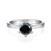 Comercio electrónico transfronterizo suministro directo plata de ley s925 Zhou Jia seis garras 1/2 quilate moda ins clásico anillo de compromiso diamante Moissan