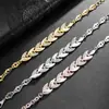 Pulsera de Hoja de Oro de 18K Tiliani Joyería Popular Transfronteriza Joyería de Moda Europea y Americana Pulsera para Mujer Incrustada de Diamantes