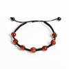 Color Cristal Siete Cuentas Pulsera de Comercio Transfronterizo Pulsera de Cuentas de Piedra Pulsera de Piedra Ágata Dongling Verde Joyería