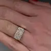 Anillo de Lujo Ligero Totalmente Incrustado de Diamantes para Mujer, Anillo de Dedo Índice Moderno y Versátil con un Toque de Alta Gama
