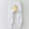Leggings de invierno para niña, medias de dibujos animados grandes con forro polar PP, cálidos, para niña