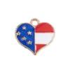 Día de la Independencia Bandera Americana Colgante de Aleación con Goteo de Aceite Pulsera Pendientes Collar DIY Accesorios de Joyería Transfronterizo