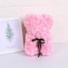 [Venta al por mayor desde la fuente] Oso de rosas de 25 cm Oso de peluche de flores de espuma Festival Qixi Oso de rosas eternas Caja de regalo