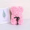 Oso de Rosa Inmortal para el Día de San Valentín para Novia 25cm Oso de Espuma Caja de Regalo Regalo de Navidad Oso para Abrazar