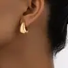 Pendientes Geométricos de Gota de Agua de Venta Caliente Transfronteriza Simples y de Moda Adecuados para que las Mujeres los Usen Diariamente Pendientes de Cita al por Mayor