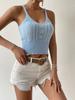 Europeu e Americano Verão Novo Estilo Amazon Estação Independente Transfronteiriço Feminino Sexy Padrão Cânhamo Barriga de Fora Slim Regata Tricotada
