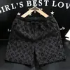 Transfronterizo Aliexpress Amazon Tendencia Pantalones Cortos Europeos Verano Hombres Pantalones Grandes Flockeados Casuales Pantalones de Playa Hombres