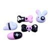 Serie Dark Rabbit, lazo hecho a mano, bolsa con pegamento en crema, paquete de material para bricolaje, cuerda para el cabello, accesorios para el cabello, accesorios de resina al por mayor