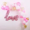 Imagen 5m Cadena de Globos de Agujero Único y Doble Juego de Decoración para Escena de Fiesta de Boda Multicolor Decoración de Boda Festiva