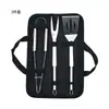 Juego de herramientas para barbacoa combinación tenedor pala pinza herramientas para barbacoa herramientas para barbacoa de camping al aire libre pincho para barbacoa accesorios para barbacoa